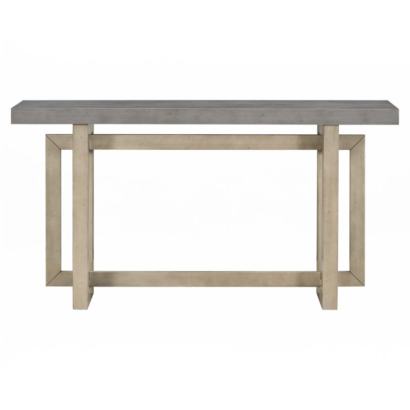 59.1'' Painted Entryway Table With Pine Veneer, Gray