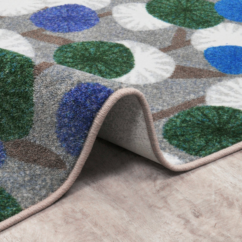 First Take Posy Grove Peacock Area Rug, Rectangle 5'4" x 7'8"