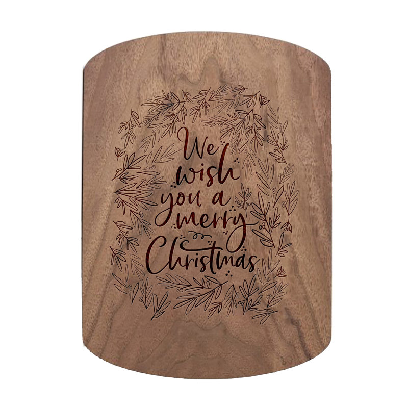 Planche à découper ovale en noyer We We You You Merry Christmas