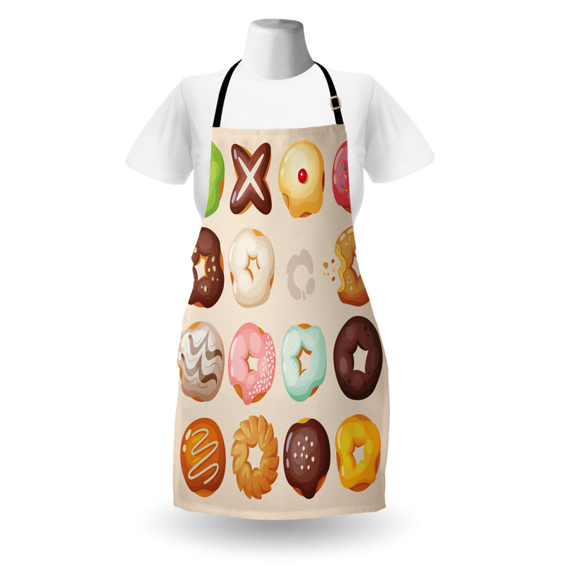 Multicolore, tablier East Urban Home Donut, cuisine de jardinage, taille adulte