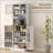 HOMCOM 66.5'' Pantry Cabinet with Microwave Stand, 8 Door Shelves, White | Melamine-Coated Particle Board | Anti-Tipping Design