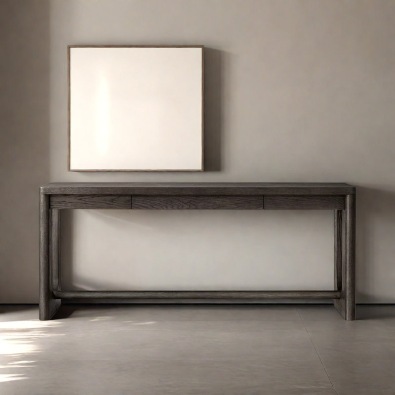 Console avec tiroirs, Noir, noir, noir, noir