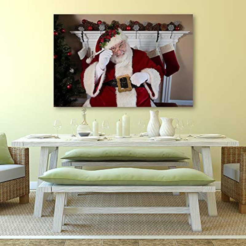 Christmas Holiday Celebration Santa Claus X08 - Photographie sur toile tendue, H 24 po x l 32 po