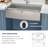 33" L x 22" W Drop-in Farmhouse Kitchen Sink Workstation Stainless Steel Kitchen Sink Topmount Sink