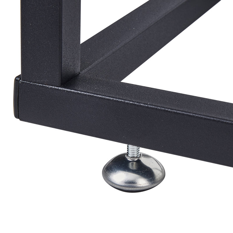 Camillie 24'' Tall C Table End Table, Marble Black Top/Marble Black Base