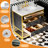 36 In. W X 22 In. D X 35.4 In. H Single Sink Bath Vanity In Black With White Marble Top Include Medicine Cabinets
