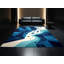 Tapis à motif géométrique doux et moelleux en bleu et bleu marine moderne-190938696