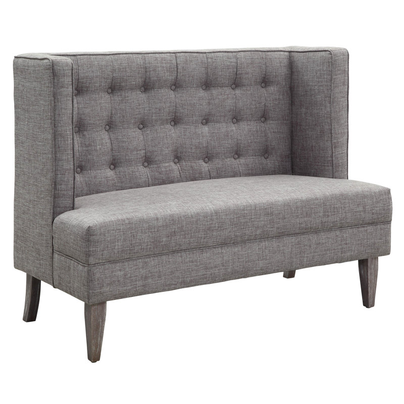 Causeuse sans accoudoirs 50,5 po Ciampa, Gris clair