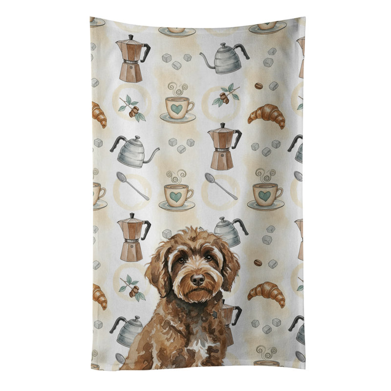 Serviette de cuisine brune brune Water Dog, Chien d'eau brun brun
