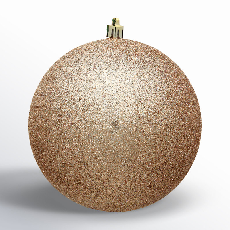 Holiday Décor Ball Ornament, Cafe Latte, 3" H x 3" W x 3" D