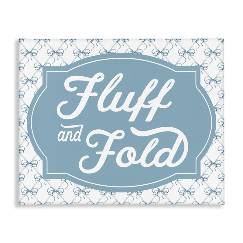 «Fluff & Fold» avec motif de nœuds sur toile, design par lettré et doublé, H 16 po x l 20 po
