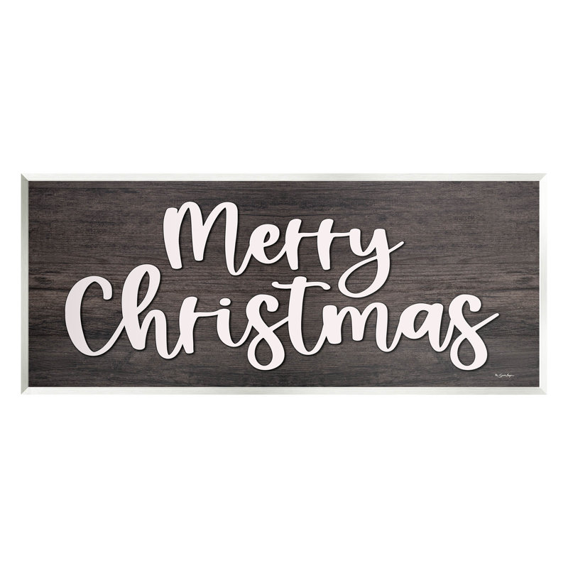 Merry Christmas Farmhouse Expression AT-139, H 7 po x l 17 po x P 0,5 po, Plaque murale