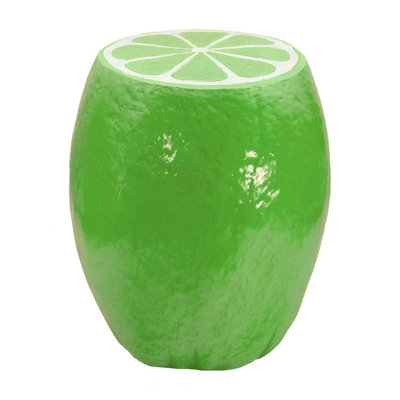 Lemon-Shaped Resin Stool (14” Wide) - Creative Accent Furniture For Home by Ivy Bronx