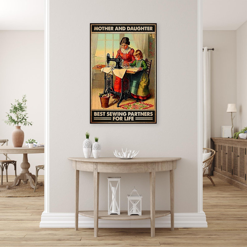 " Best Sewing Partners For Life ", 14" H x 11" W x 1.25" D