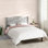 Lit plateforme tapissier Amabel, gris clair