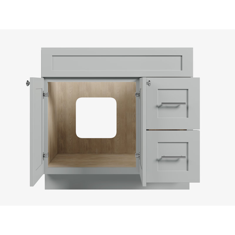 Meuble-lavabo de 36 po avec tiroir Disar, Gris