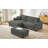 Chira Upholstered Wide Seat Sofa Chaise Sectional with Ottoman-1370151030-1370130749