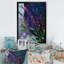 Décoration murale abstraite mauve et verte II - Toile traditionnelle-702108200-702108201