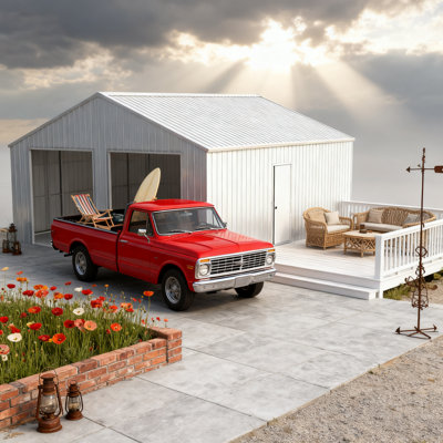 Remises durables en acier, grange de garage renforcée pour un usage domestique