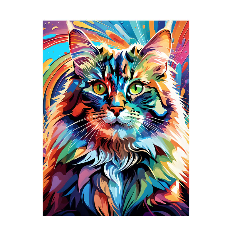 Art sur toile Tina Lavoie Glamour Girl Maine Coon, H 14 po x l 19 po