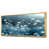 Toile avec cadre flottant or