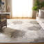 Tapis floral gris / ivoire en laine et coton touffeté à la main Oaklynd-1316367940