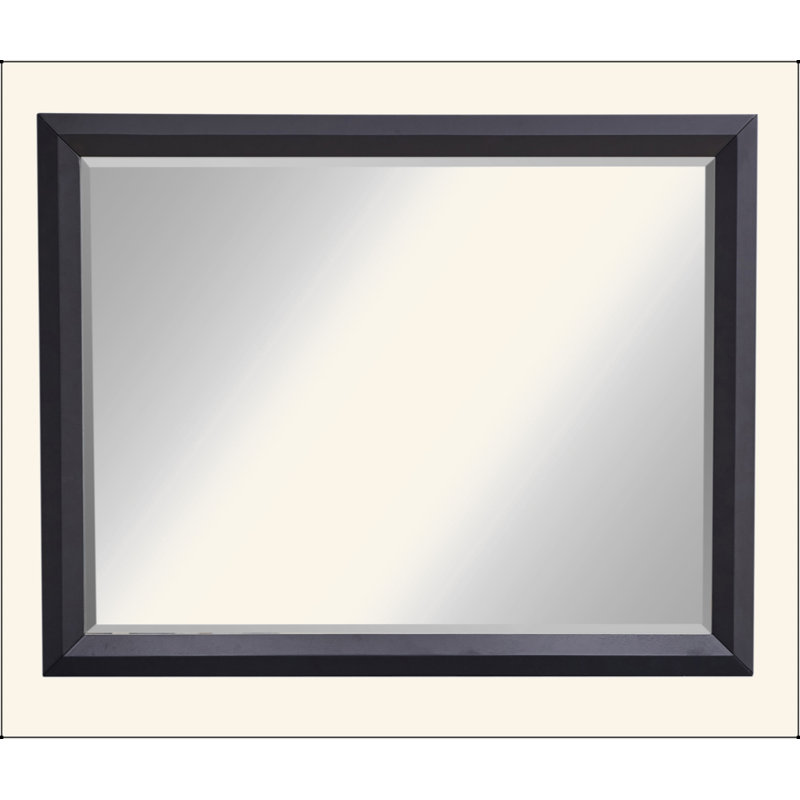 Miroir contemporain et élégant avec un attrait polyvalent pour la rénovation, 46 po x 36 po, Noir