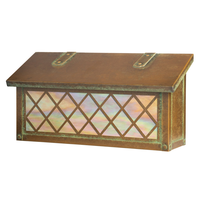 Boîte aux lettres murale Milania, Vert nouveau, Or irisé