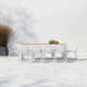 Rafael 82'' Rectangular 10 - Person Outdoor Dining Set