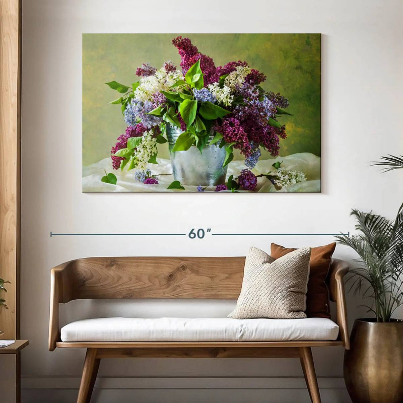 Harnek lilas dans un seau, H 32 po x l 48 po