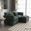 Canapé double surdimensionné luxueux avec tissu chenille et accoudoirs amovibles-292488450