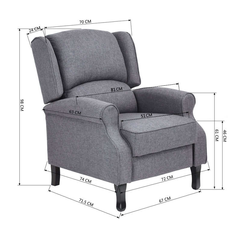 Marcus 81cm Wide Wing Chair Recliner