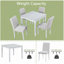 Ensemble de table de salle à manger en bois 5 pièces, ensemble de table de cuisine avec table carrée et 4 chaises rembourrées, table de salle à manger en bois avec décoration en cristal et ensemble de chaises pour la cuisine, la salle à manger-1482677494-1482677488