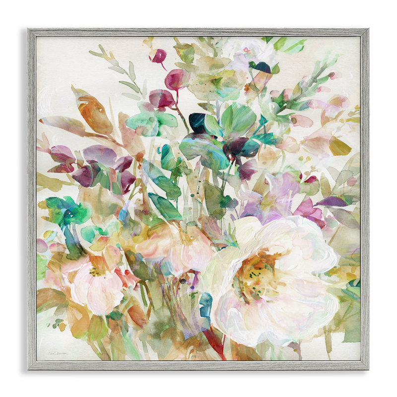  Fleurs opaques patinées, estampe numérique par Carol Robinson, Gris, H 12 po x l 12 po