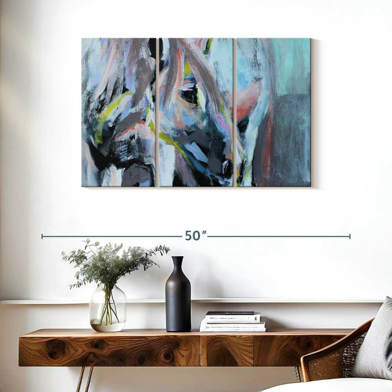Peinture de cheval I, H 24 po x l 38 po