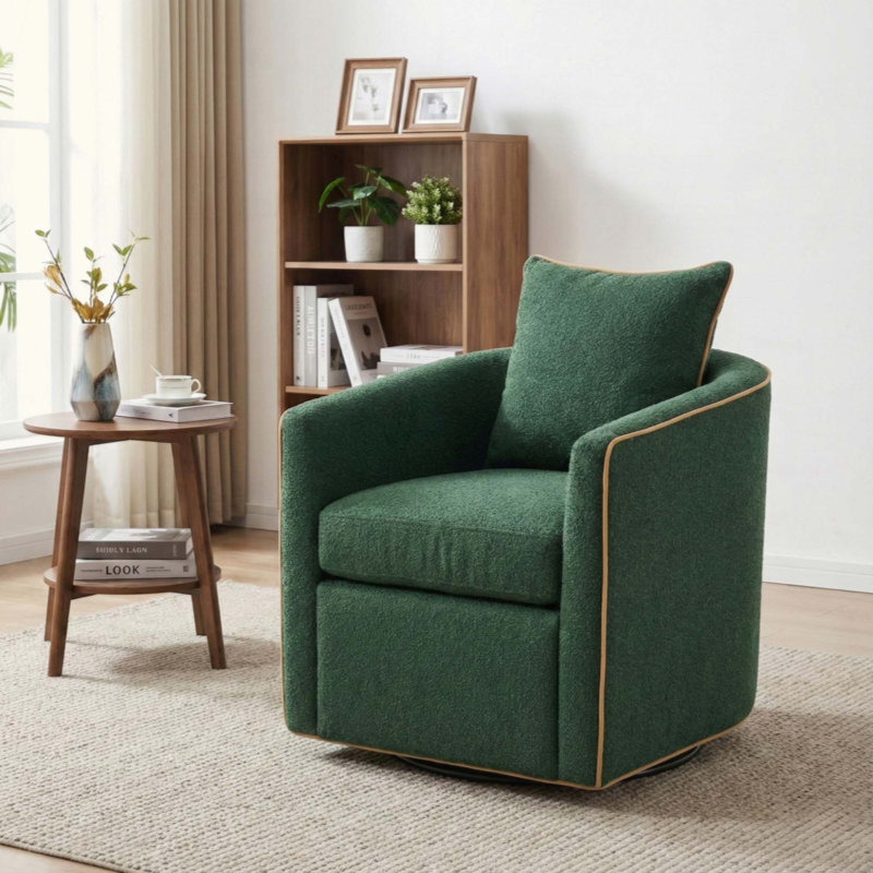 Fauteuil demi-tonneau Aveline, Vert