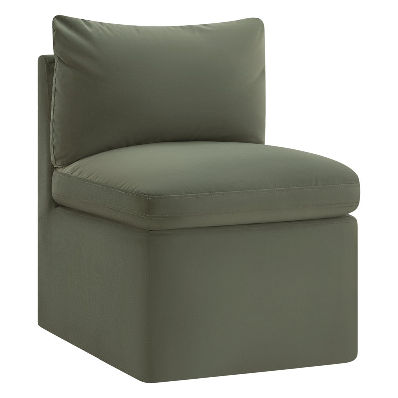 Chaise Malcolm, Velours Soren Olivine