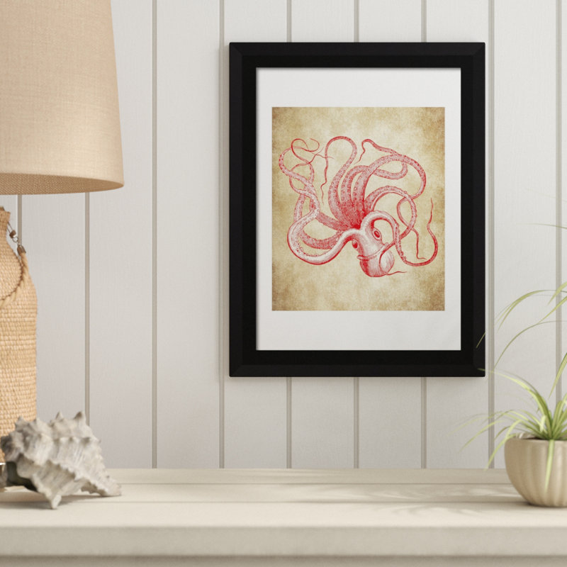 Framed Art 2in1 Octopus Wall Art Poster