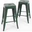 Stool with Metal Frame,Metal Bar Stools, Backless Counter Height Barstools, Indoor Outdoor Stackable Stools With Square Seat-125144602-141988136