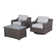 Menkar Wicker Fully Assembled 2 - Person Seating Group with Cushions