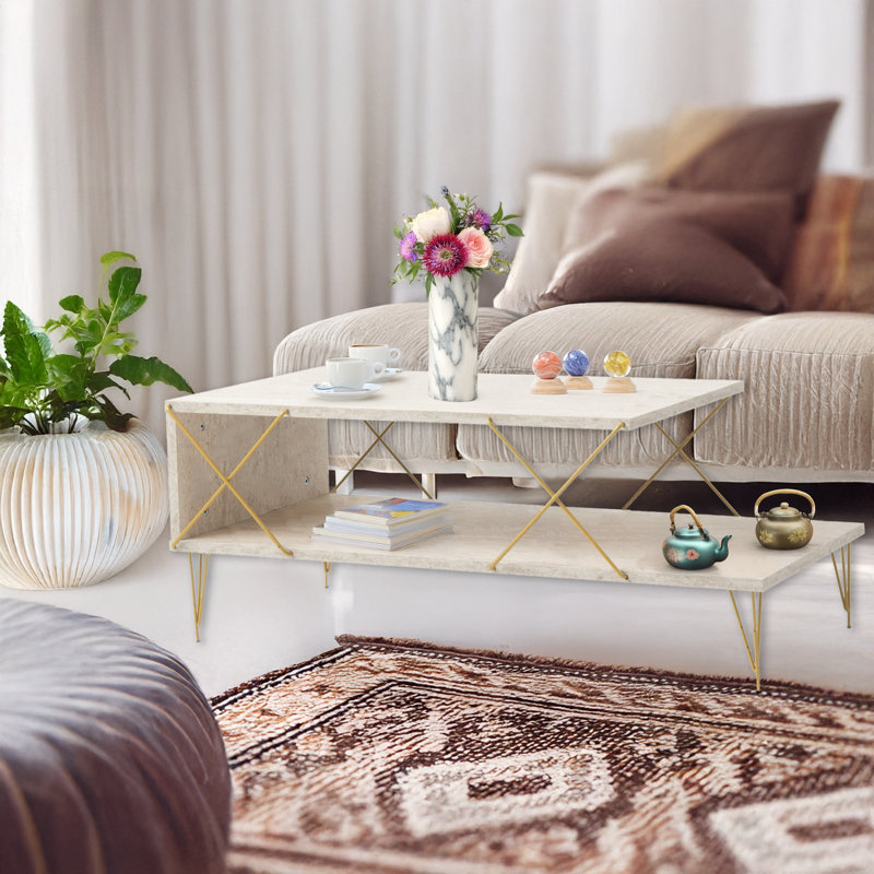 Metal Legs Rectangle Elite Coffee Table