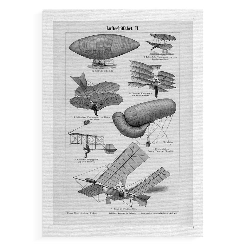 Vol industriel - Impression sur toile seulement - NON-CADRE, H 18 po x l 12 po