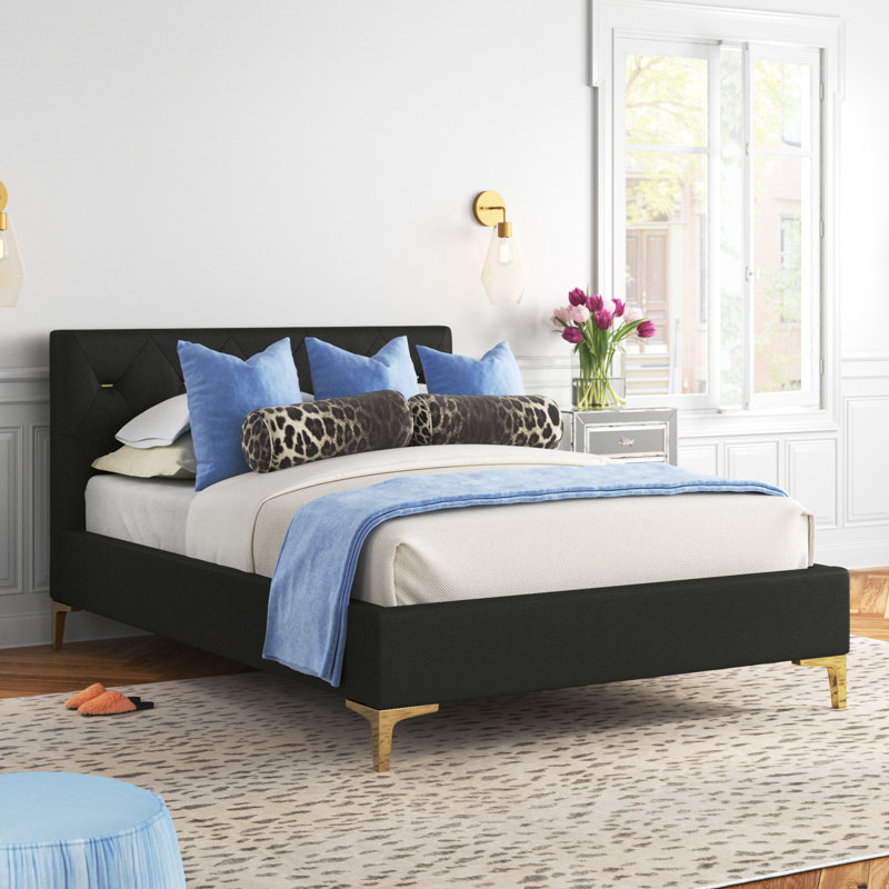 Mimi Upholstered Platform Bed, Full/Double