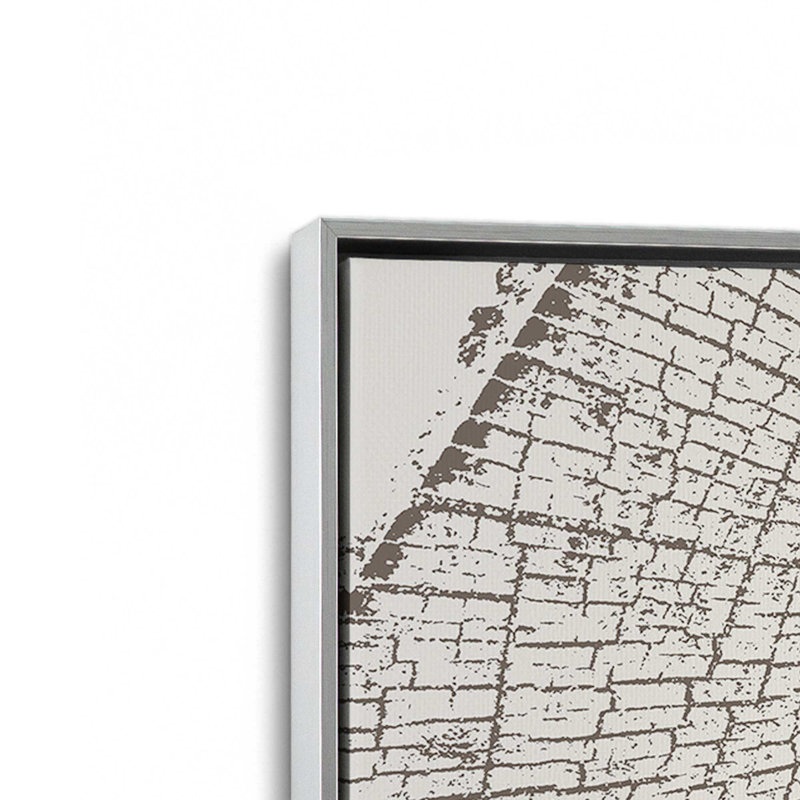 Toile tendue Timeless Grains III, Cadre flottant en chrome poli, H 18,75 po x l 12,75 po x P 1,75 po