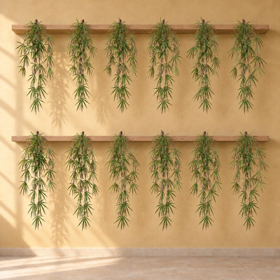 100 cm H Faux Foliage and Fern Plant