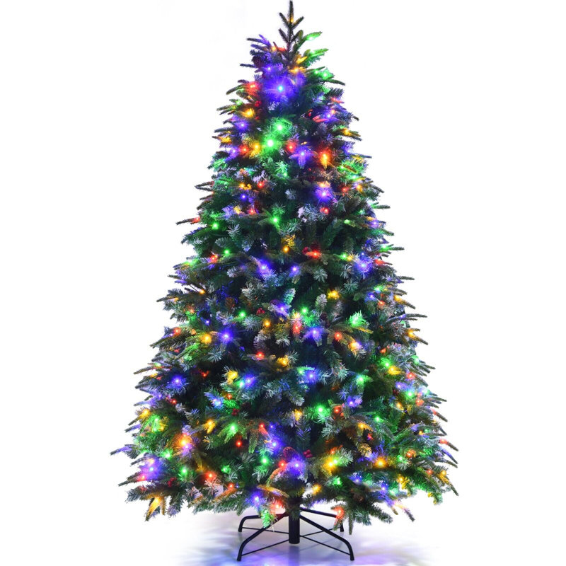 Lighted Artificial Pine Christmas Tree