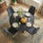 Folmar 39.5" W 5-Piece Round Dining Set with Chenille Chairs-95092223