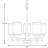 Alexa 5 - Light Steel Dimmable Chandelier