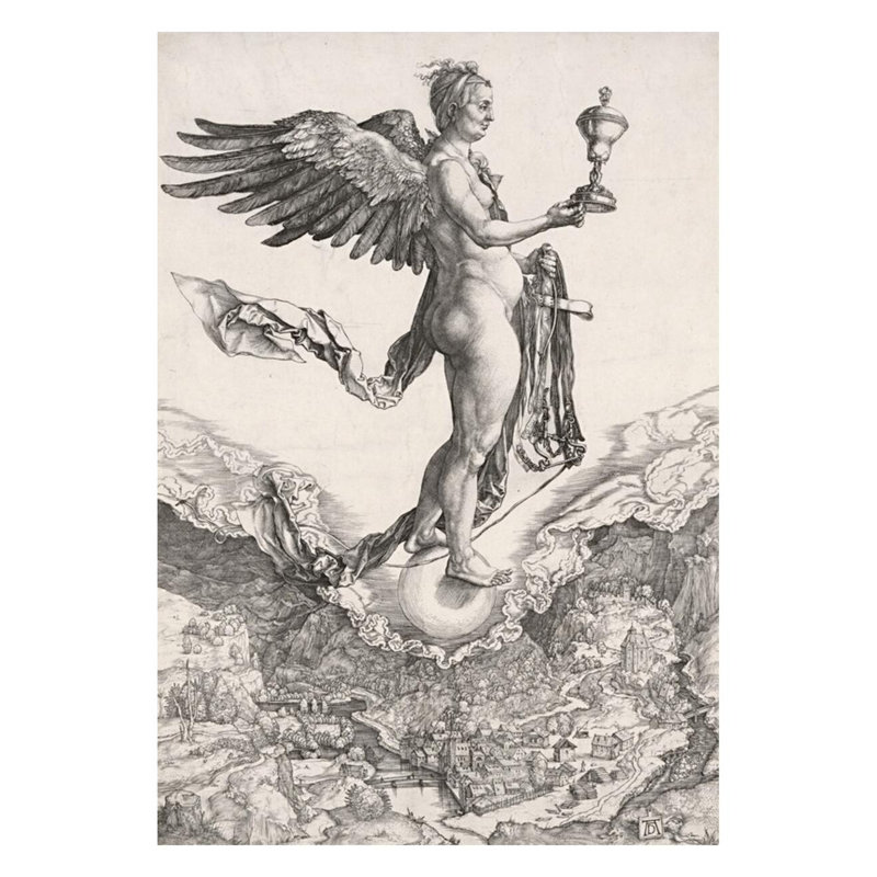 «Nemesis» par Albrecht Dürer - Estampe numérique, H 28 po x l 22 po
