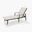 Chaise longue de piscine, chaise longue d'extérieur en aluminium avec coussin épais, mobilier de piscine extérieur avec dossier réglable en 6 positions, chaise longue pour terrasse ou patio.-66002850